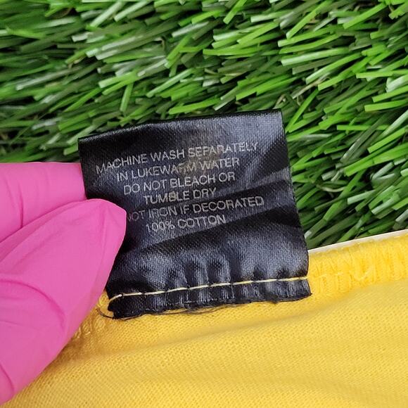 Vintage 90s Paradise-Island Shirt Large 21x27 Yellow - Picture 4 of 12